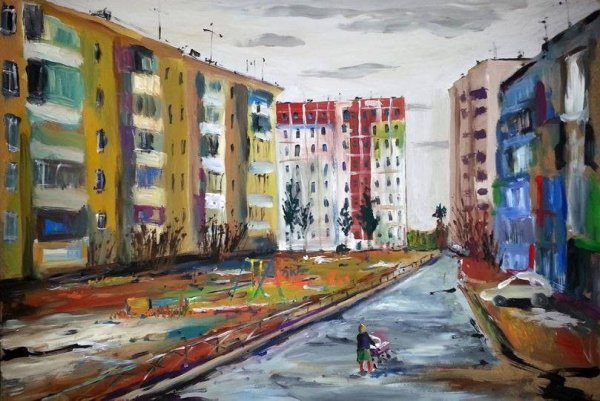 Стародубов Александр художник картины городской пейзаж