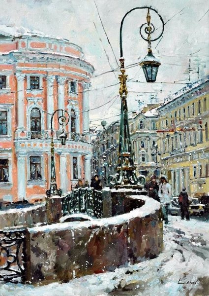 Картины Санкт-Петербург зима Александр Александровский