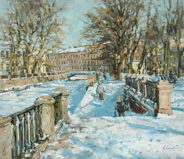 «Зимний Санкт-Петербург» художник / Андрей Городилов.
