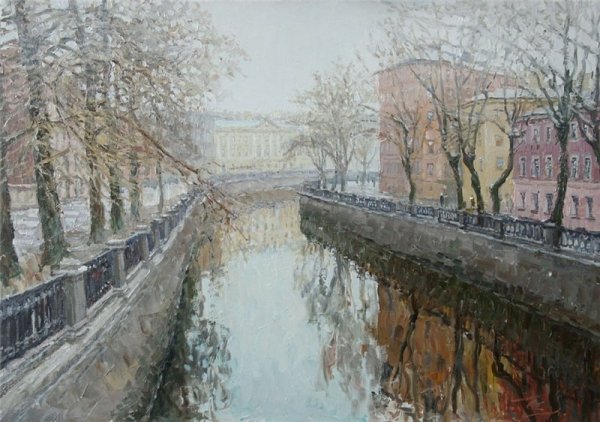 Художник Владимир Колбасов акварельный Петербург