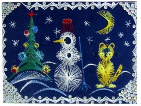 Изонить зима