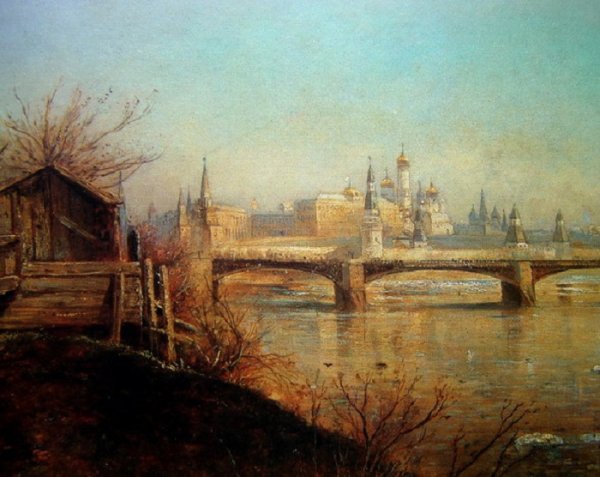 Алексей Кондратьевич Саврасов. Вид на Московский Кремль. Весна. 1873