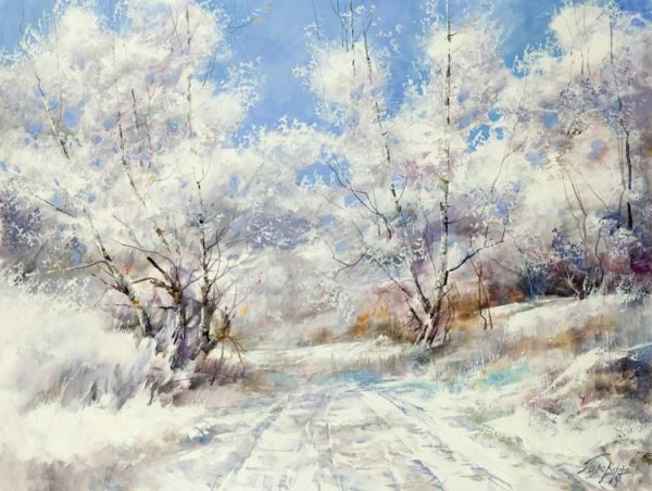 Смена осени на зиму арт