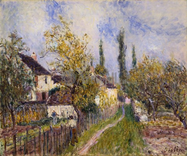 Альфред Сислей. Городок Вильнёв-ла-Гаренн. 1872