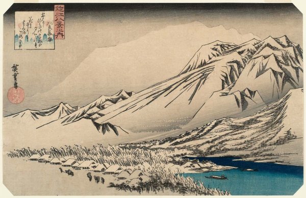 Утагава Хиросигэ Mountains in the Snow