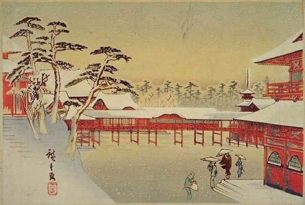 Праздник японская гравюра