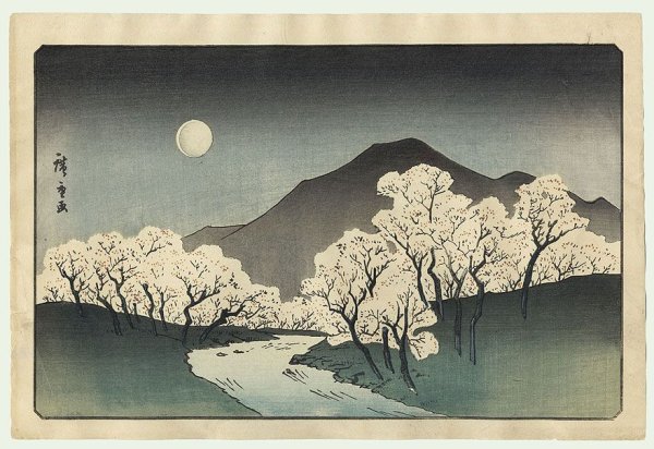 Андо Хиросигэ зимний пейзаж