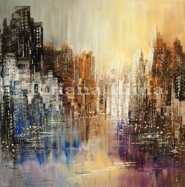 Картина маслом Нью-Йорк Манхэттен