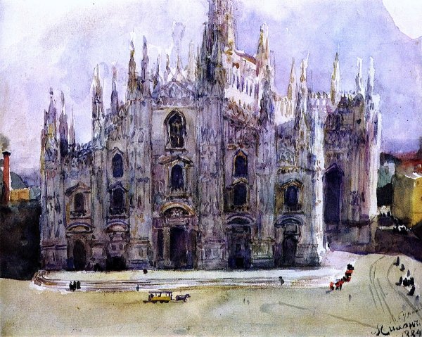 В.И. Суриков. "Вечерний вид Красноярска". 1887 Г.