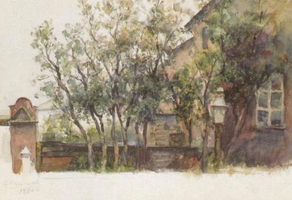 Василий Суриков Красноярск в районе Благовещенской церкви