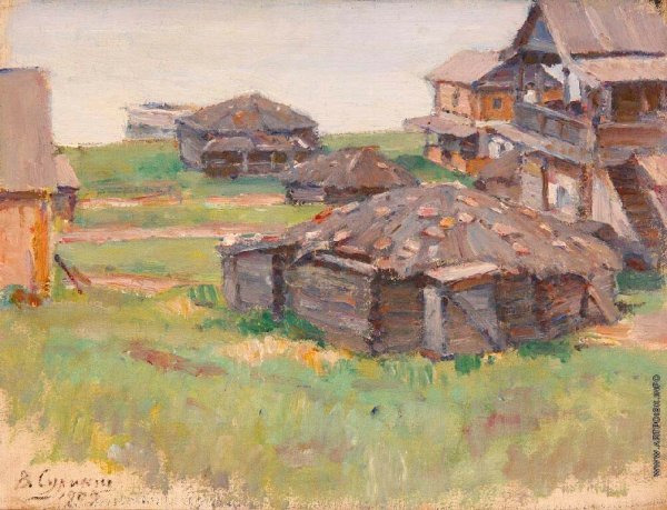 Василий Суриков. Вечер в Петербурге. 1871