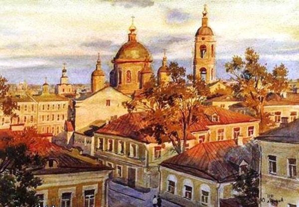 Сергей Андрияка акварель Москва