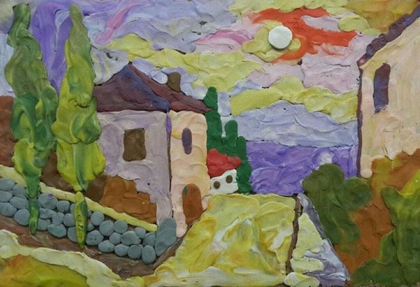 Пейзаж пластилином