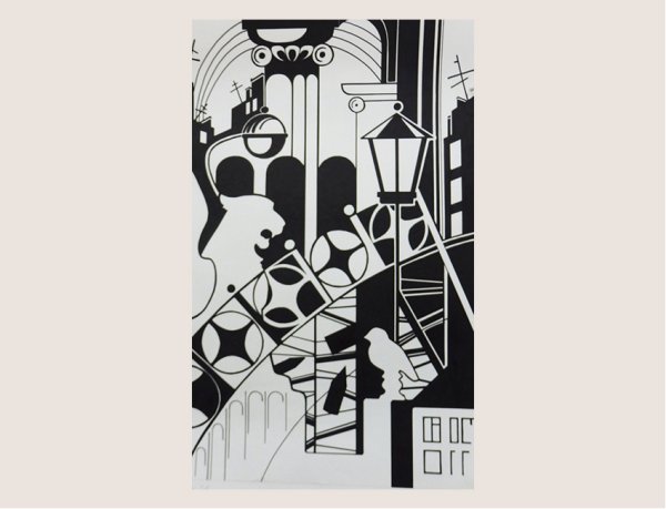 Черно белая композиция