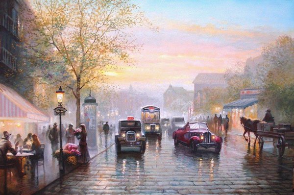 Detlev Nitschke города Европы акварели