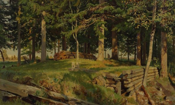 Шишкин Иван Иванович лес вечером