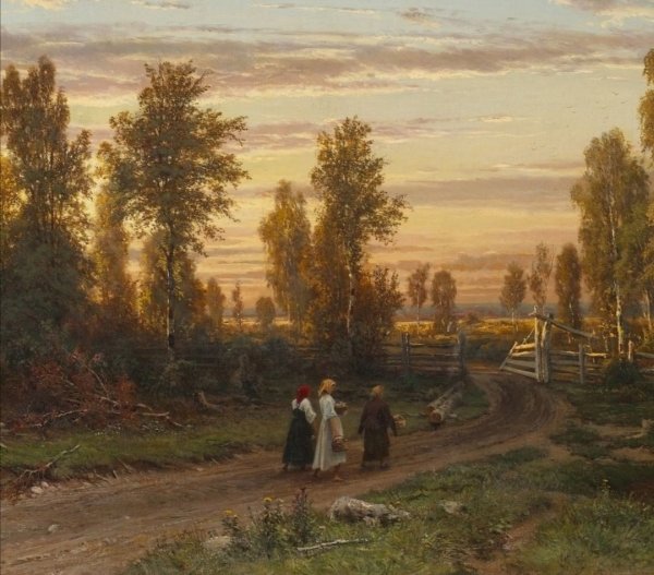 Пейзаж сангиной 19 век Шишкин