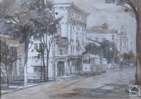 Городской пейзаж сепия