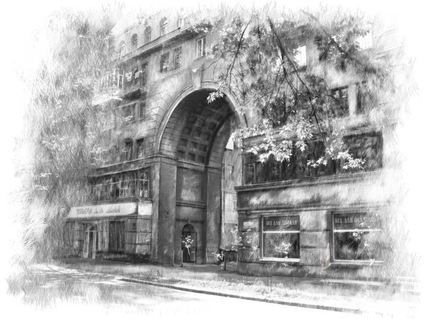 Картины карандашом город