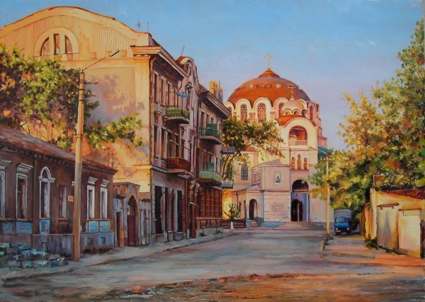 Городской Евпаторийский пейзаж Кудрявцева