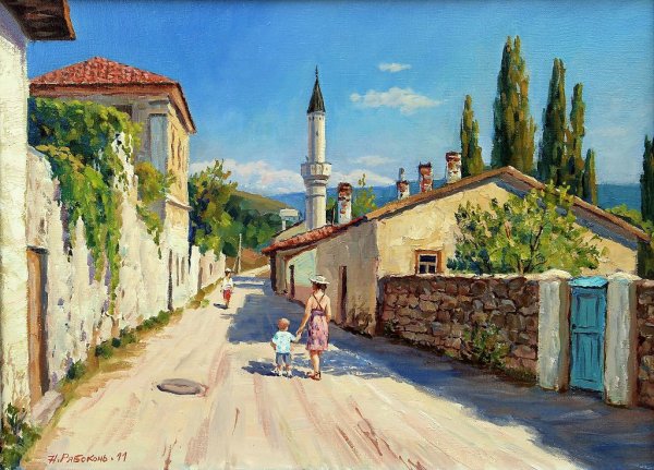 Художник Яновский Крым Бахчисарай