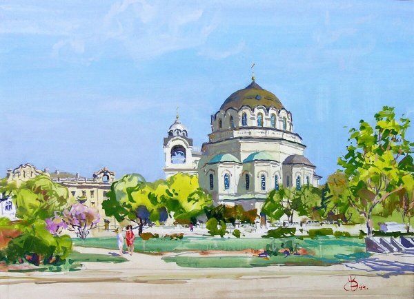 Владимир Ольхов акварель Севастополь