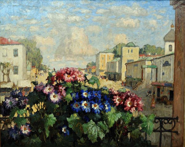 Константин Горбатов цветы на веранде