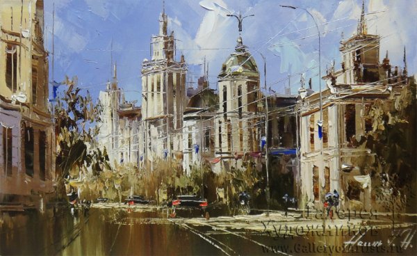 Художник Рикардо Санз городские пейзажи