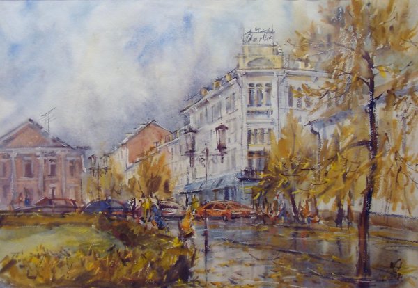 Пивень художник Ярославль городской пейзаж