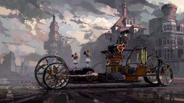 Дизельпанк город антиутопия