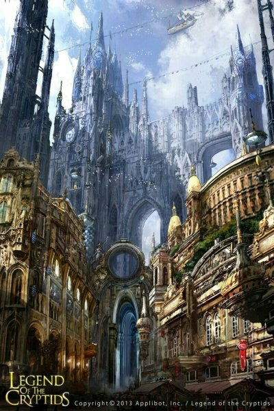 Город фэнтези дизельпанк