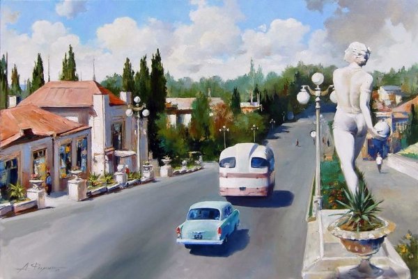 Набережная Ялты городской пейзаж