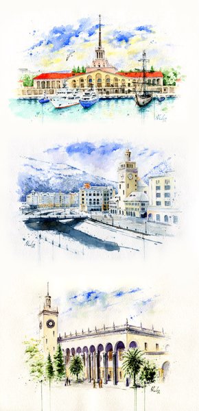 Морвокзал Сочи картины