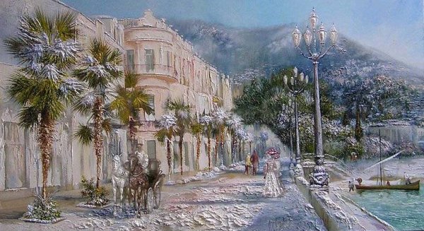 Олимпийский парк Сочи акварель