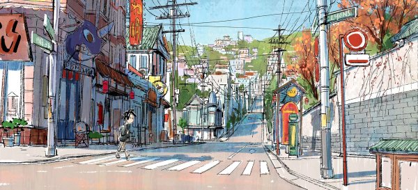 Город в мультяшном стиле