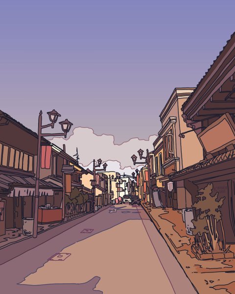 Город мультяшный стиль