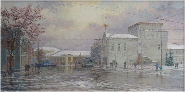 Питер Аничков мост акварель