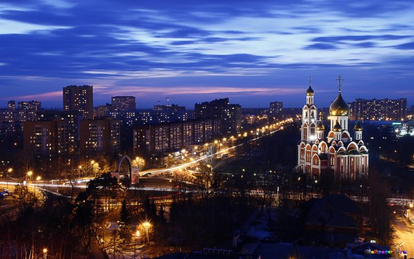 Одинцово храм ночью