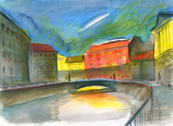 Рисунки городской пейзаж Луганск