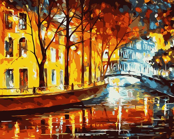 Леонид Афремов мост осень