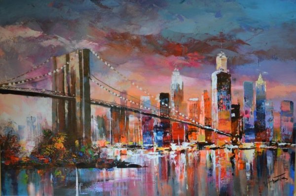 Картина Нью-Йорк Бруклинский мост