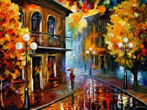 Афремов Леонид картины городской пейзаж