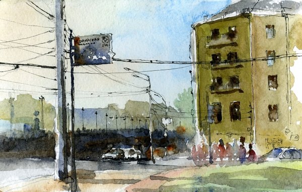 Этюд городского пейзажа