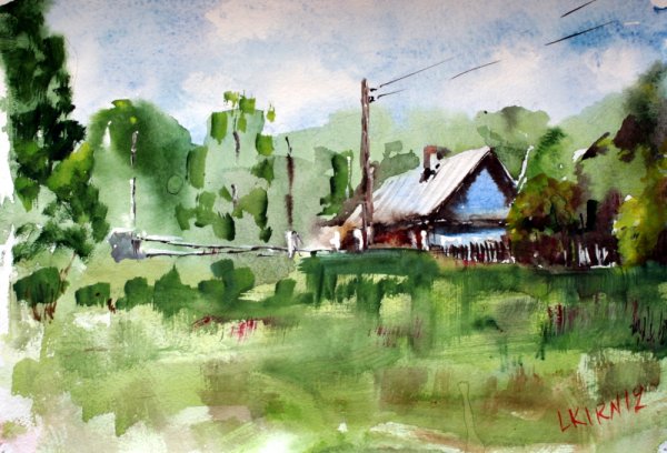 Михаила Павловича Кузнецова "акварельный пейзаж"