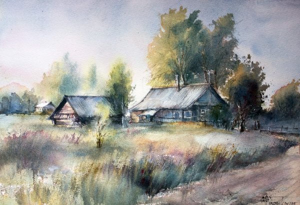 Тупоршин Владимир акварель Пущино