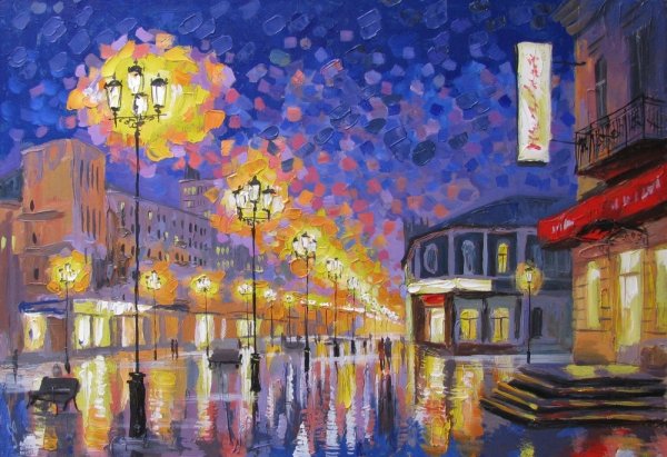 Александр Леднев картины дождливые