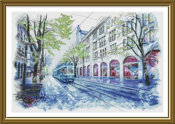 Набор для вышивания "Нова Слобода" Ре №08 3502 "трамвай "Семерочка"