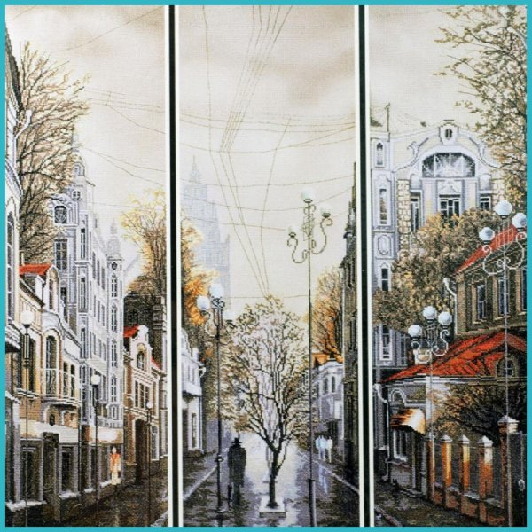 Триптих городской пейзаж