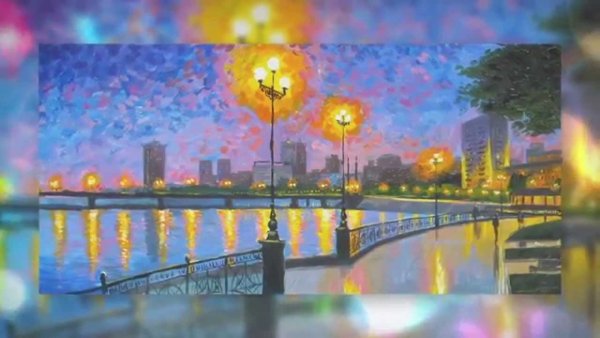 Рисование масляной пастелью и акварелью