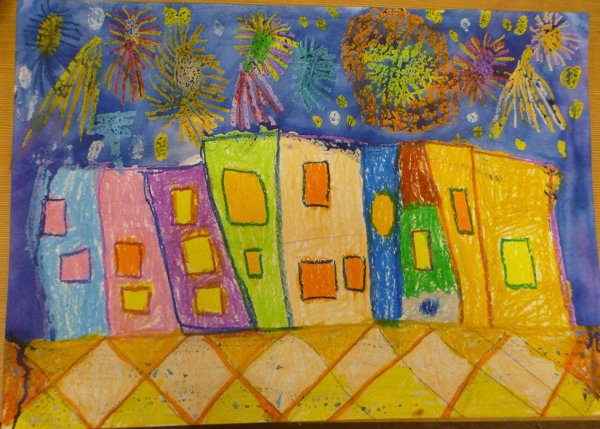 Город гуашью